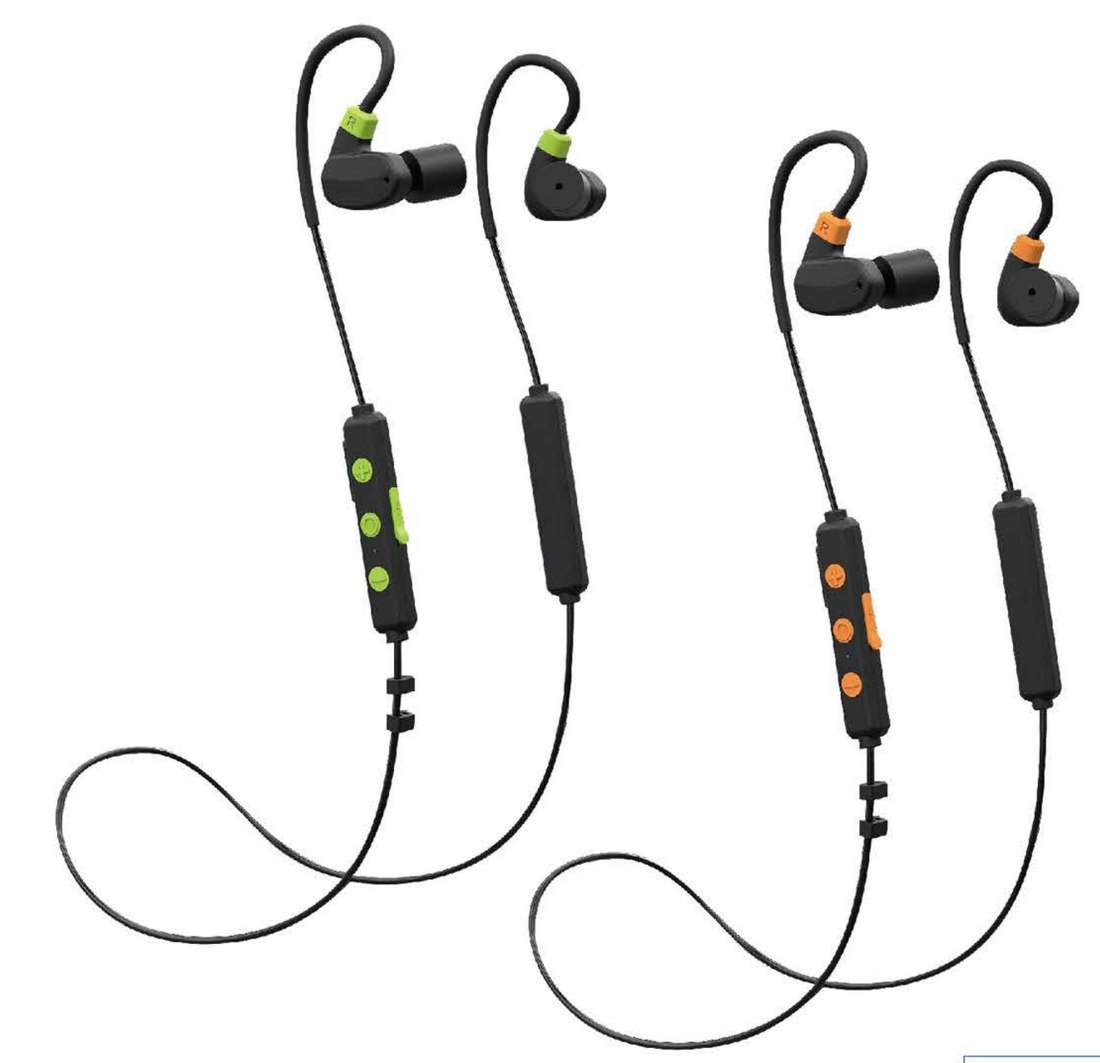 EB-8005 Bluetooth level-dependent neckband earplugs, unbranded product photo, two color variants