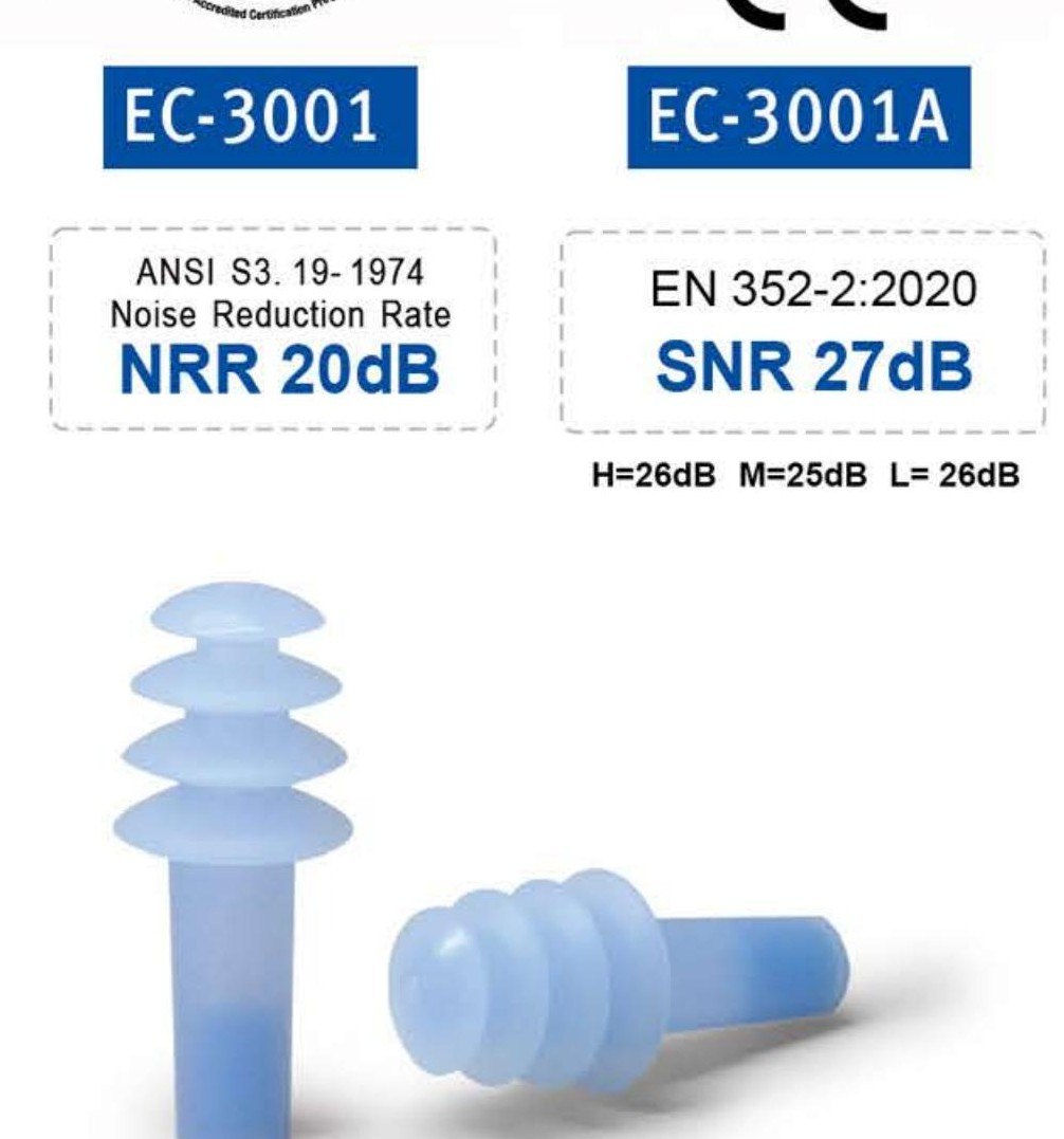 EC-3001 and EC-3001A filtered music earplugs, unbranded product photo
