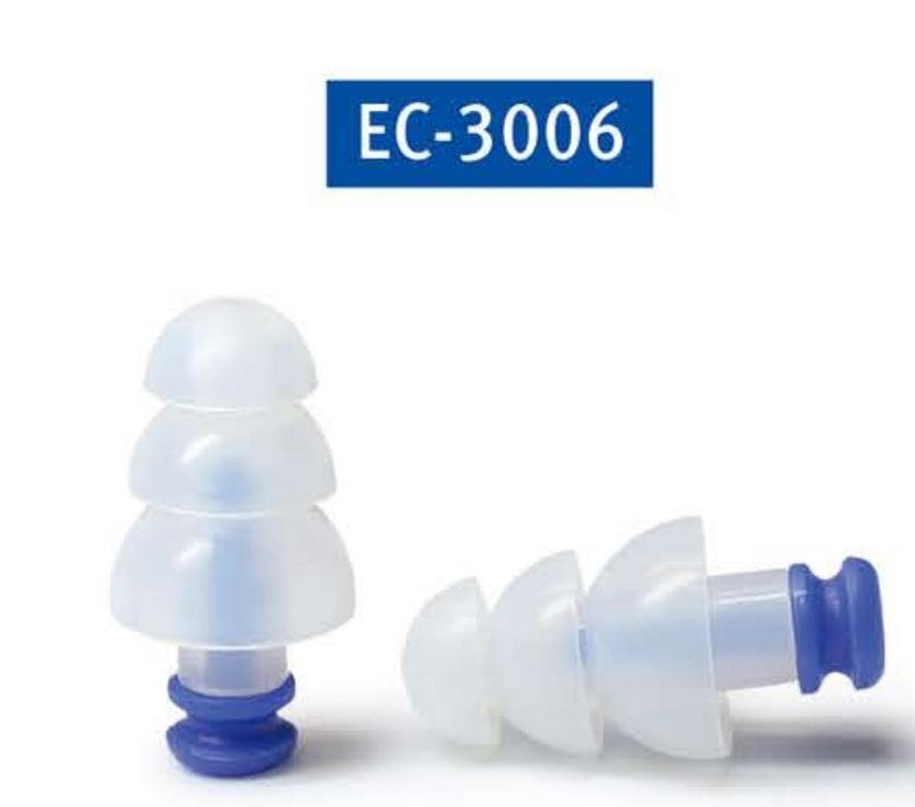 EC-3006 filtered music earplugs with blue filter cap, unbranded product photo