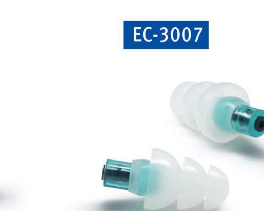 EC-3007 filtered music earplugs with teal filter module, unbranded product photo