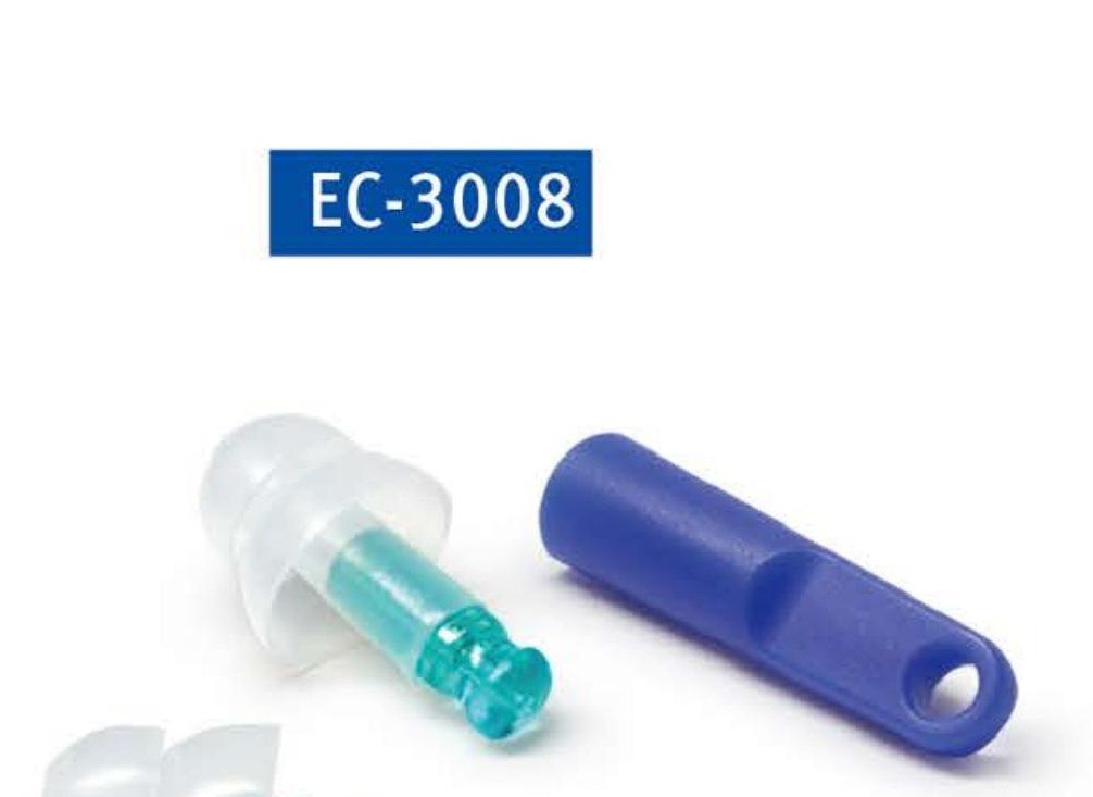 EC-3008 filtered music earplug with carry tube, unbranded product photo