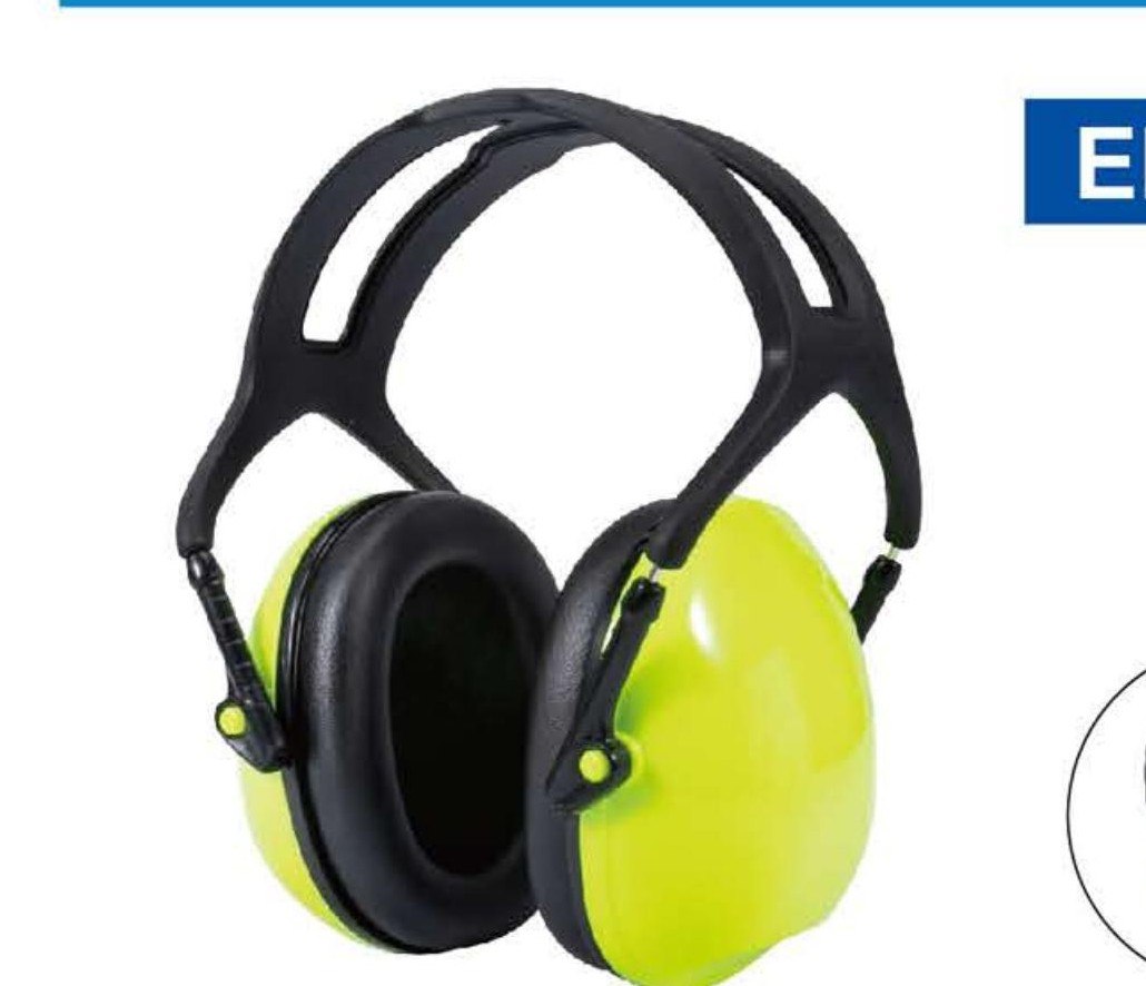 EM-7005 yellow headband earmuff, unbranded product photo