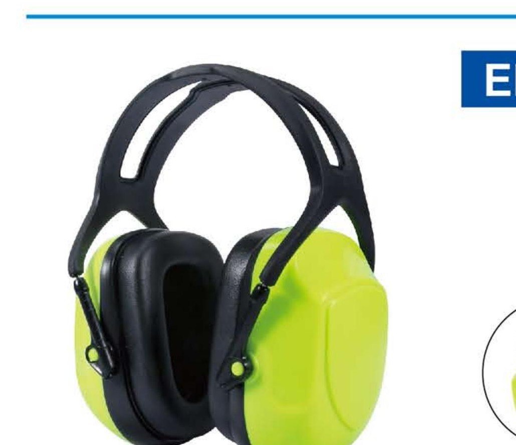 EM-7007 yellow headband earmuff, unbranded product photo