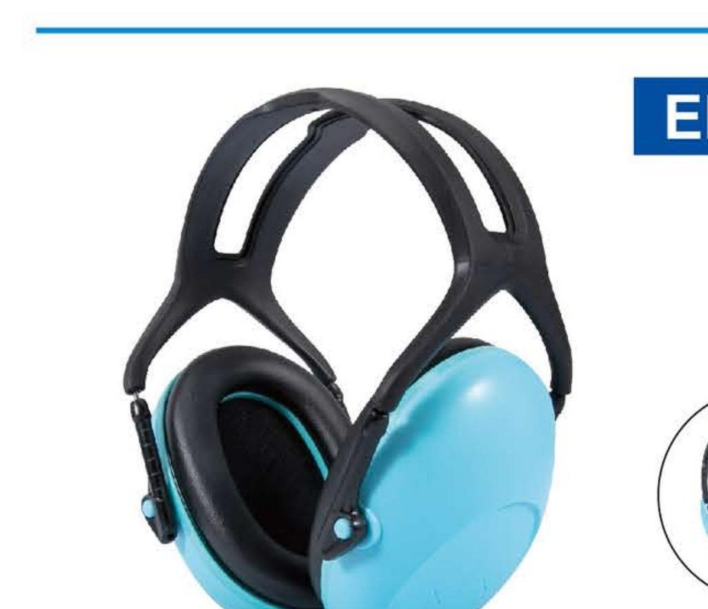 EM-7008 blue headband earmuff, unbranded product photo