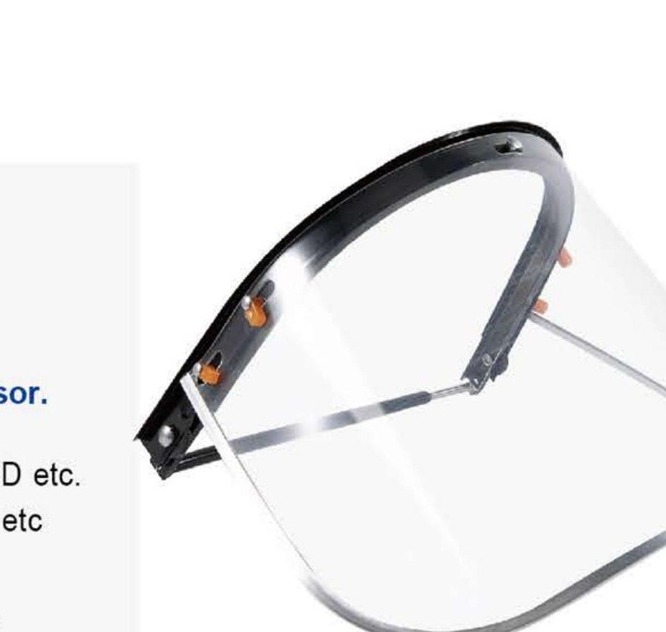 FS-8 clear polycarbonate face visor, unbranded product photo