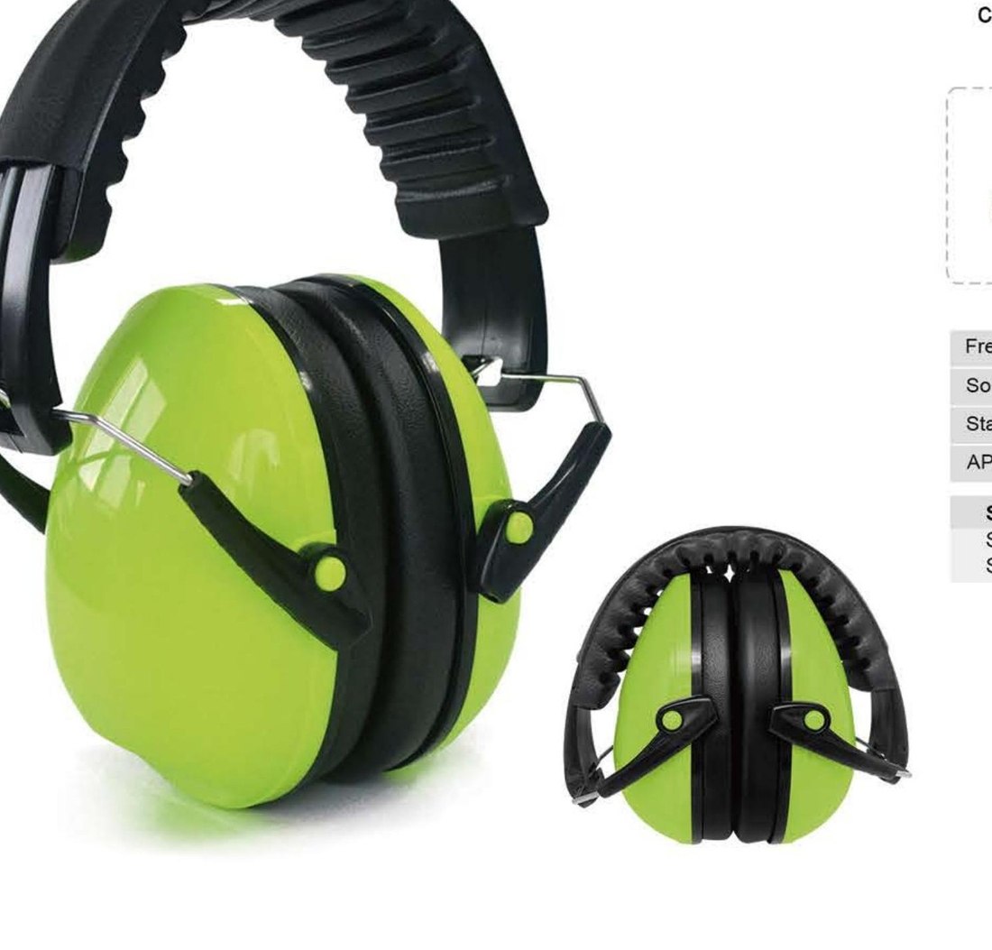 KM-2 kids folding headband earmuff, unbranded product photo