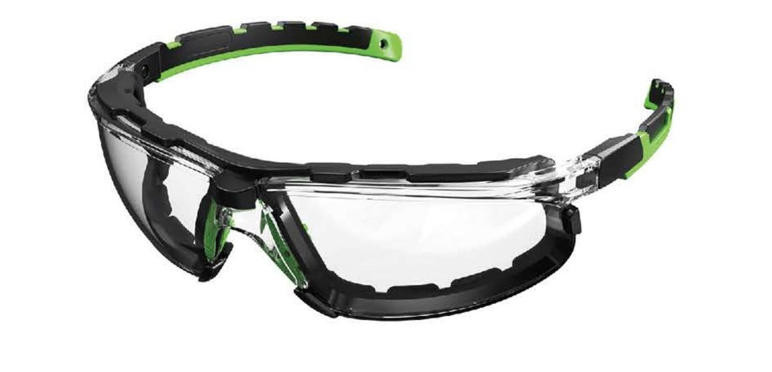 SG-7001 foam-lined wraparound safety glasses, unbranded product photo
