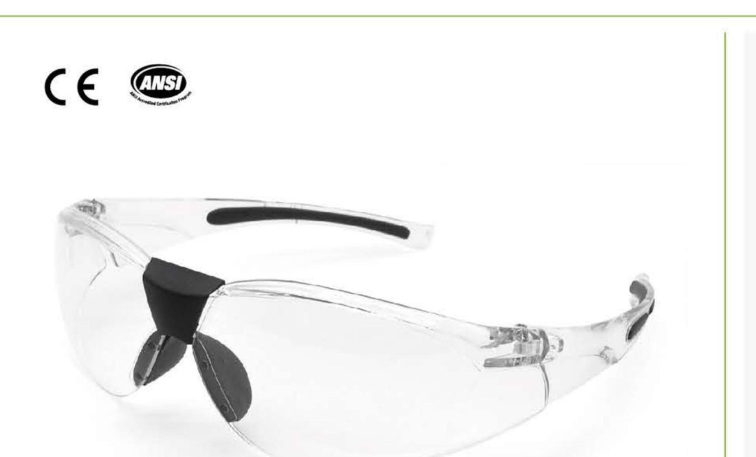 SG-71019 safety glasses with soft nose bridge, unbranded product photo