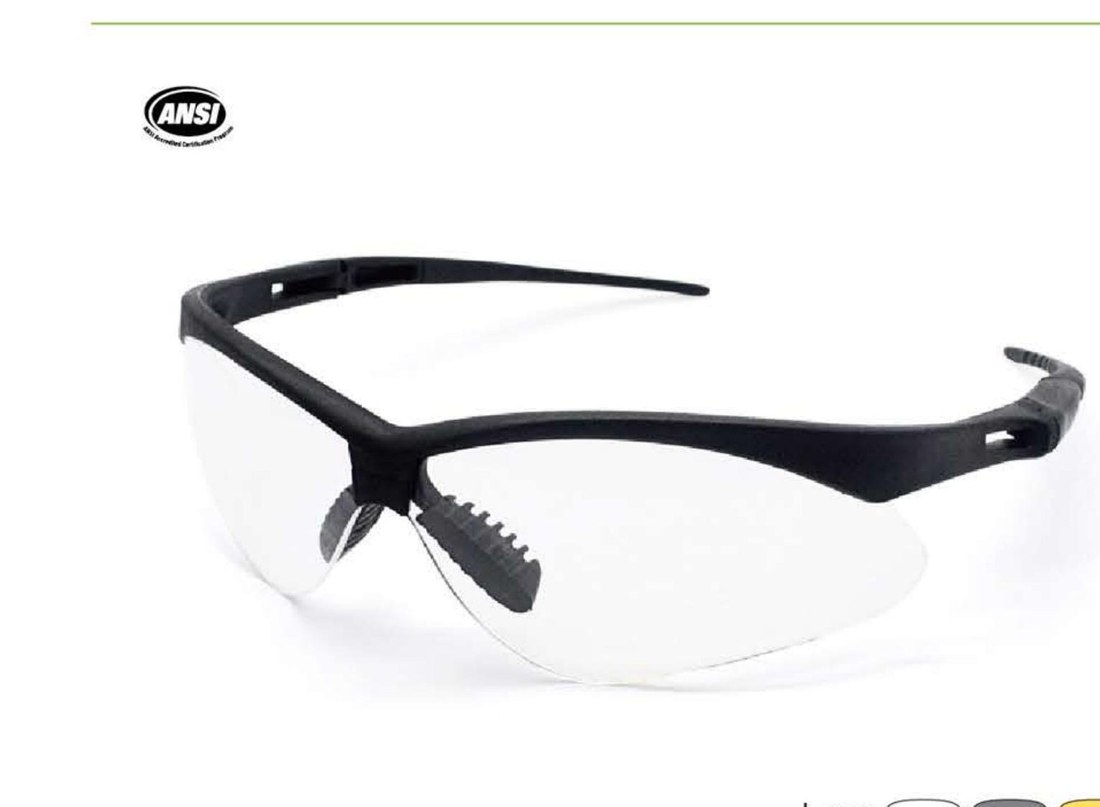 SG-71068 lightweight flexible-frame safety glasses with retention strap, unbranded product photo