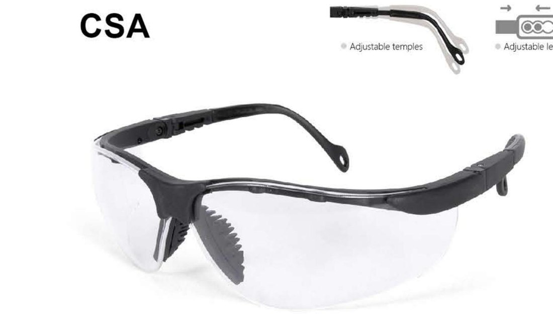 SG-71070 safety glasses with soft PVC nose pad, unbranded product photo