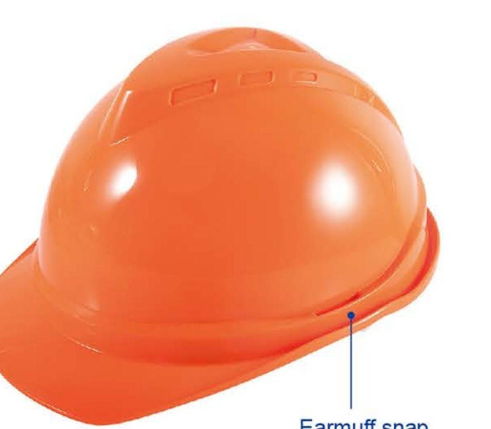 SH-6102 orange ABS safety helmet, unbranded product photo